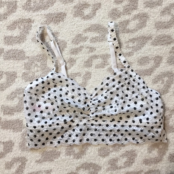 PINK Victoria's Secret Other - Vs Pink White Bralette with Black Polka Dots